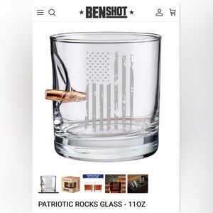 BenShot Patriotic Rocks 11oz Glass